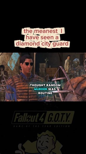 the meanest I have seen a diamond city guard #fallout4 #fallout