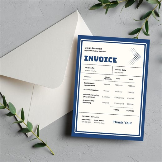 Editable Invoice Template for Google Docs, MS Word & Excel | Small Business Bookkeeping and Billing - Etsy