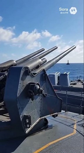Battleship Main Gun Live Fire 💣 Epic Real Explosion #navy #battleship #realistic #military #explosi