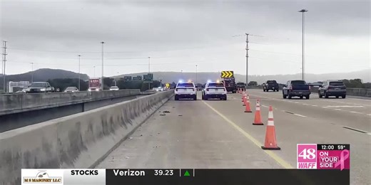 Load spill from semi-truck closes eastbound I-565 near Exit 19C