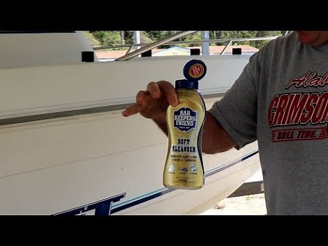 How to Clean Boat and Get Rid of Water stains (Less than $2)- Barkeepers Friend