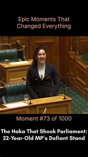 Epic Moments That Changed Everything on Instagram: "Tradition meets rebellion in the halls of power. 🇳🇿🔥 On November 14, 2024, New Zealand’s youngest MP, Hana-Rāwhiti Maipi-Clarke, did the unthinkable. To protest the controversial Treaty Principles Bill, she ripped up a copy of the legislation mid-speech and led a thunderous Haka right on the Parliament floor. The raw power of the ancestral war cry brought the session to a complete standstill. As fists pounded and voices echoed off the histor