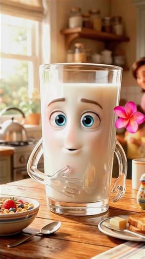 Talking Milk Glass | AI Object Talk #trending #ai #shorts #viralshort #milk