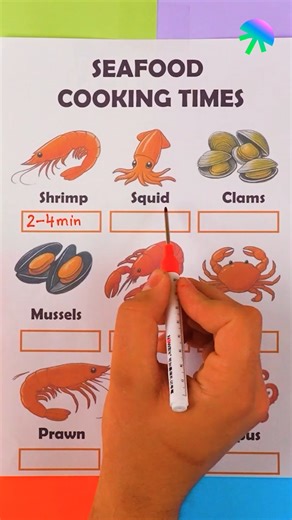 10K views · 26 reactions | Seafood Cooking Times | Genius Craft | Facebook