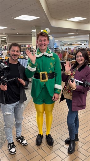 Center Stage Theatre on Instagram: "✨ Behind the scenes magic! All those “background actors” in our Elf the Musical promo? Yep — they’re actually our amazing production team! A little Easter egg from our workshop elves to you. 💚🎄 Tickets are already 70% sold out, so don’t wait — grab yours today and join the holiday fun! we can’t wait for you to see this commercial, but you’ll have to wait a couple days!"