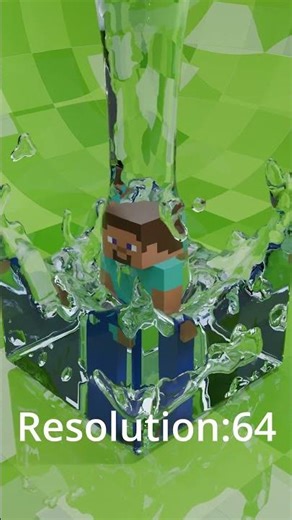 Minecraft Water: Low Res vs. Ultra Realistic 🤯 #minecraft #animation #blendergameengine