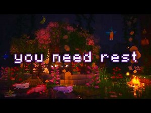 no more stress tonight... (minecraft music w/ light rain & fire)