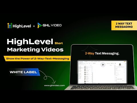 2-Way Text Messaging Marketing Video | HighLevel SMS Feature Demo