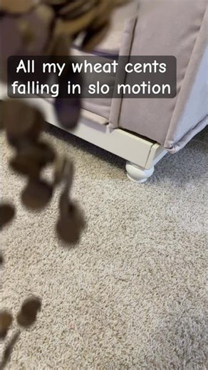 All my wheat cents falling in slo motion