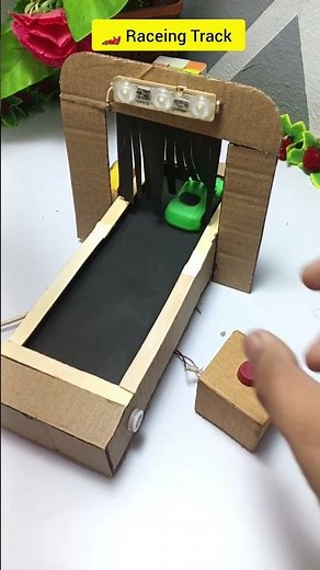 🏎️ Amazing Cardboard Racing Track with DC Motor | DIY Science Project