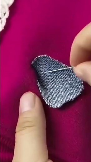 This is how to sew a cloth using a needle and thread neatly.
