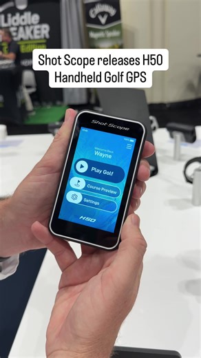 Shot Scope releases the H50 Hand held Golf GPS. It features a very clear AMOLED touchscreen display with full detailed course maps and green contours. Shot Scope can also quickly change the courses for you to keep them updated. Really cool tech coming @shot_scope Releasing March 9th for $199 #pgashow