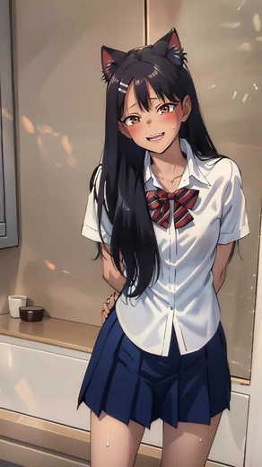 Nagatoro Cat Animation: Fun Cosplay Dance with a Stable Diffusion Twist