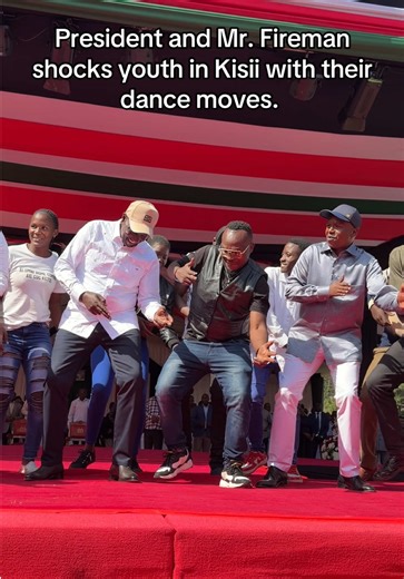 President and Fireman Dance Show Stuns Youth in Kisii