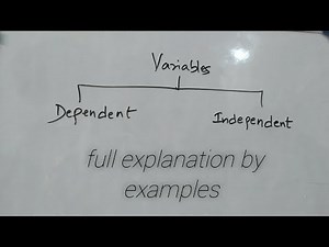 Dependent and Independent Variables in Statistics.. meaning and examples