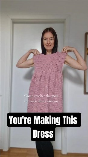 Easy Crochet Dress Tutorial for Beginners - Babydoll Dress Step by Step