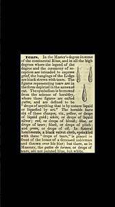 Tears: Encyclopedia of Freemasonry By Albert G. Mackey