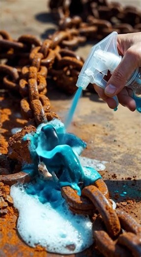 Restoring an antique iron chain: A chemical magic trick to remove rust!