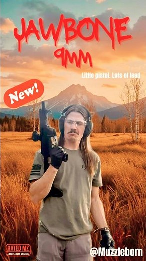 Jawbone 9mm — Slow Motion Steel Hits! #shorts #9mm #muzzleborn