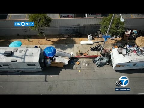 Amid homeless crisis, stretch of LA County has become an RV wasteland