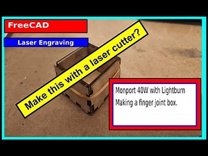 FreeCAD Laser cutting 50mm Box #freecad #lasercuttingmachine #laser #makers