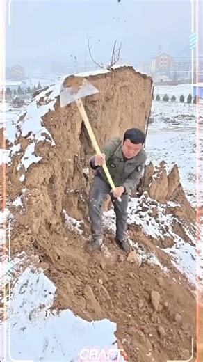 Snowy Ground Digging Site Process#craft #youtubeshorts