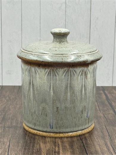 Storage Jar With Lid – Unique Layered Glaze Pottery, Handmade Stoneware Canister - Etsy