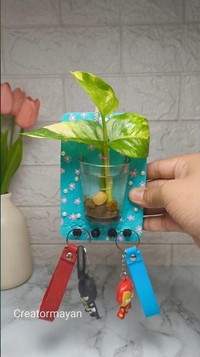 diy key holder #viral #handmade #diy #decor #viralvideo #shortvideo #keyholder 👍🩵