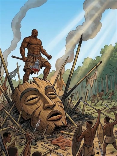 Série Bamoun – Partie 3 : Mbuembue et la salvation du royaume (1757-1814) Au milieu du XVIIIe siècle, le royaume Bamoun faillit disparaître, pris en tenaille entre deux ennemis simultanés. Son sauveur, Mbuembue, onzième roi, transforma cette menace existentielle en expansion territoriale et en création symbolique majeure. La machine de guerre Pou et la trahison salvatrice Vers 1757, Mbuembue lança son armée à l'Est contre le peuple Pou. Ceux-ci déployèrent une structure colossale de bois et de t