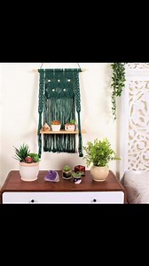 Macrame Wall Hanging Shelf-ideal décor-plants storage 👉👉👉 https://amzn.to/48RFtp6 | Macrame Projects