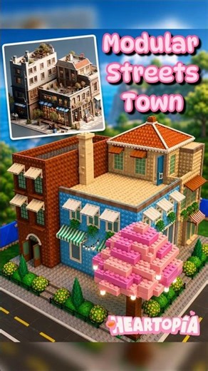 Modular Street Town - Part 2 #heartopia #heartopiacreatorteam #ShareMyHeartopia #cozygaming