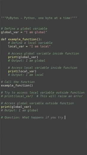 variable scope basics #python #showcase