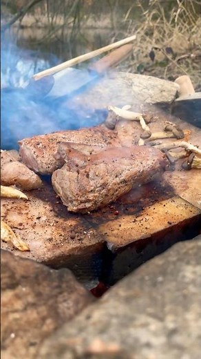 Reh grillen am Salzstein🧂Einfach genial! #nordjagd #bbqlovers