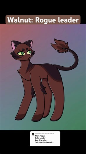 ‪@Velvet_daCat‬ Walnut the Rogue speedpaint #warriors #speedpaint #occhallenge #pauseocchallenge