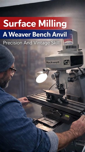 Surface milling a Weaver bench anvil precision and vintage skill