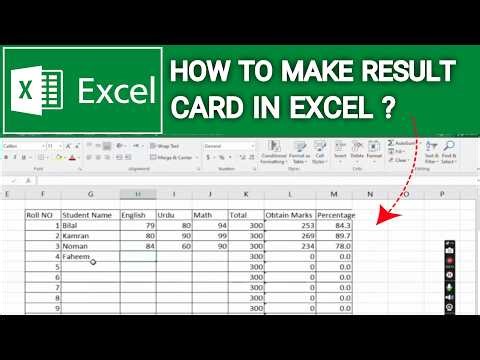 How To Make Result Card In Excel || Make Automatic MarkSheet in Excel