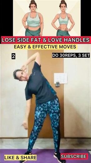 lose side fat #fitness #motivation #homeworkout ‪@neetufitness‬