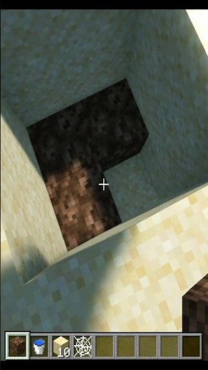 Minecraft Soul Sand Water Trick 😱 (Bubble Elevator Tutorial) in Minecraft #minecraft