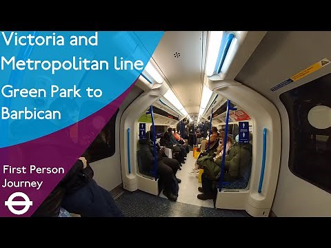 London Underground First Person Journey - Green Park to Barbican via King's Cross St. Pancras