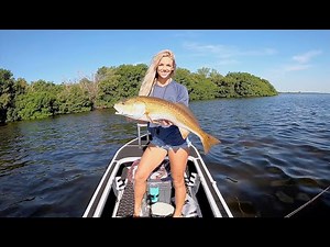 HUGE Redfish in TAMPA BAY