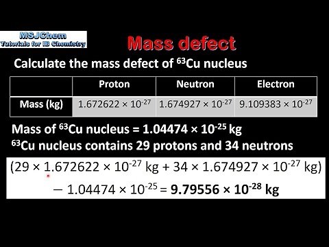 C.7 Calculating mass defect (HL)