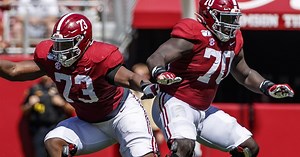 Alabama’s Evan Neal Makes Transition To Tackle