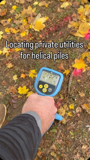 Kevin Choquette on Instagram: "Locating private utilities for helical pile install. Such a game changer being able to track these ourselves. It’s pretty simple when you know where it starts and ends, as long as you can get a signal to it, you can get an extremely accurate location."