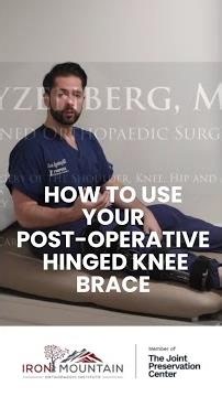 How to use your post-op hinged knee brace after knee surgery