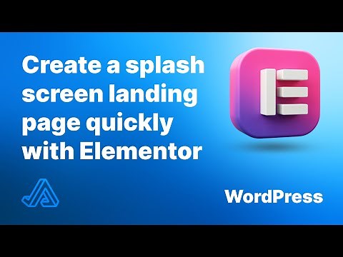 [WordPress] Create a splash screen landing page quickly with Wordpress & Elementor (part 1)