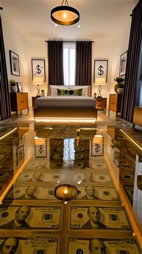 $10 Million Cash Floor Installed in New York Apartment 😱 #maney #interiordesign #shorts