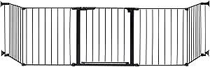 KidCo - Custom Fit Auto Closing HearthGate Baby or Fireplace Gate Enclosure, Fireplace Fence, Fireplace Baby Gate (Black)