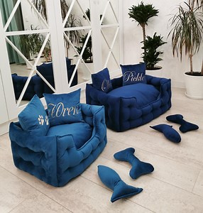 Luxury Dog Bed for All Sizes: Personalized With Name, Comfortable & Stylish Pet Furniture - Etsy
