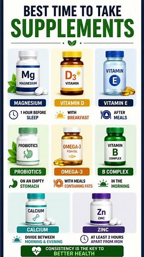 Best Time to Take Supplements | Maximize Absorption & Health Benefits #healthylifestyle