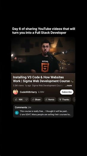 Sigma Web Development Course | Totally worth it! It covers everything you need #coding #tech #code